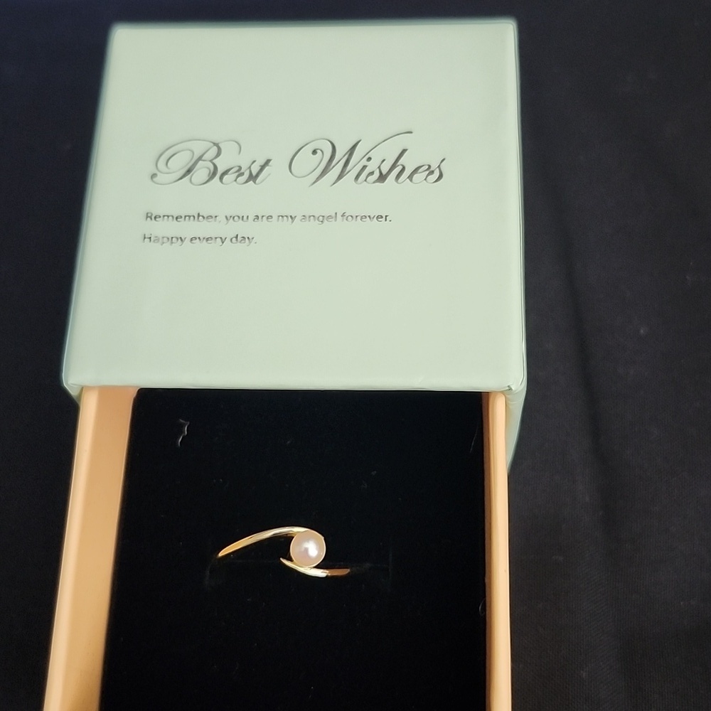 Genevive Sterling Silver 14k Gold Pl W White Freshwater Pearl Ocean Wave GIFT BX